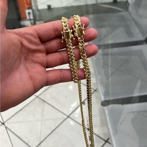 chain and bracelet set gold bonded